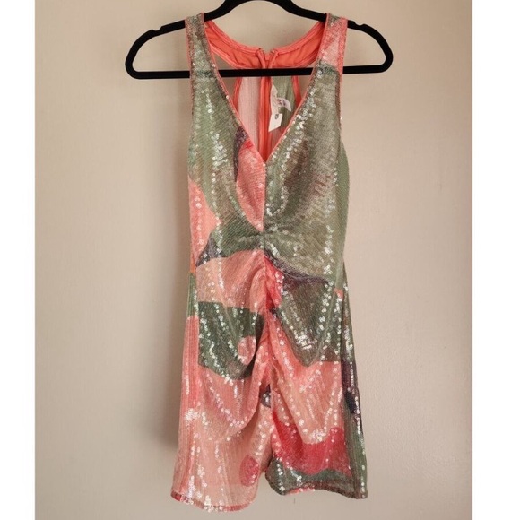 Anthropologie Hutch Sequin Oceanus Sunset mini dress - Picture 2 of 5